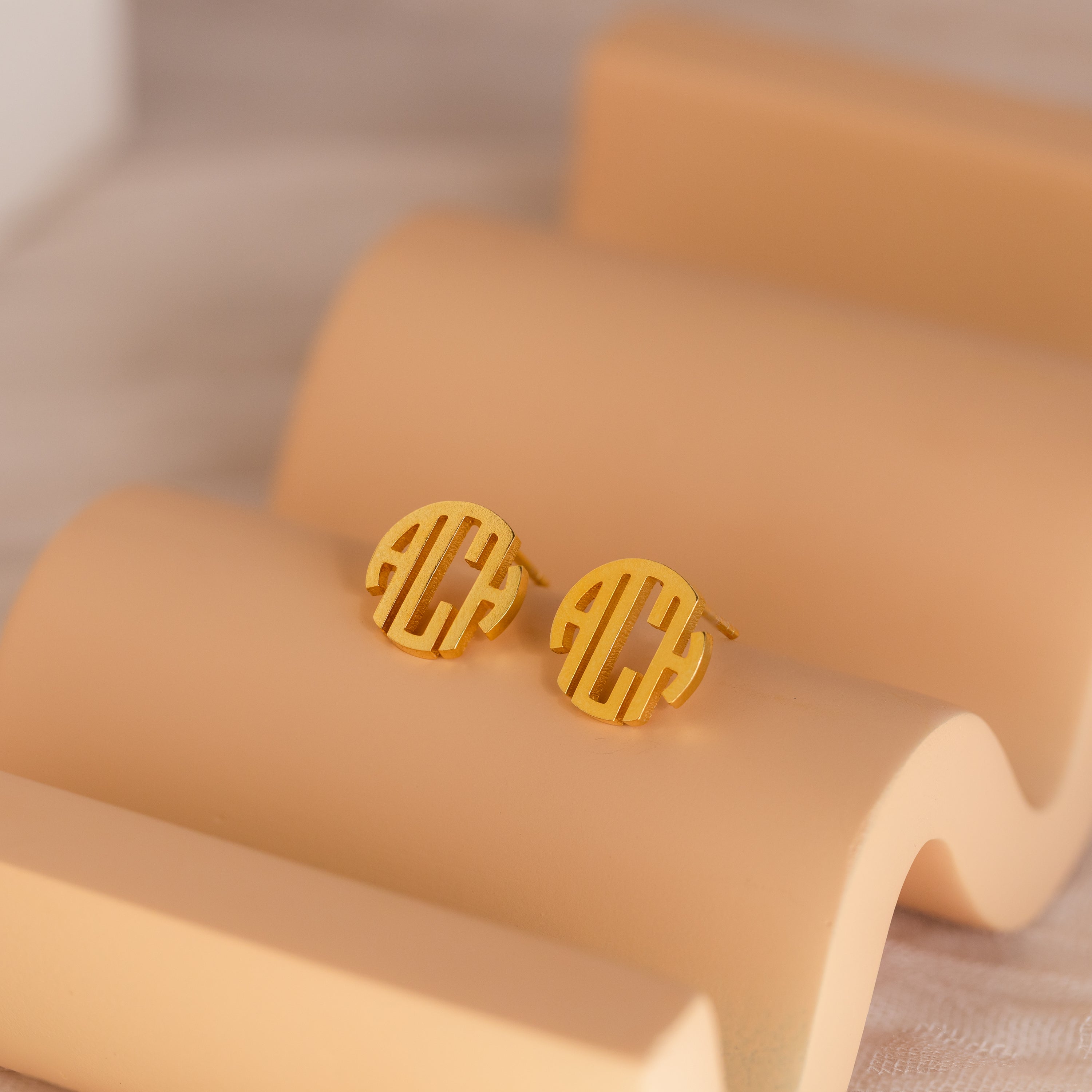 Personalize Your Style with Block Monogram Earrings